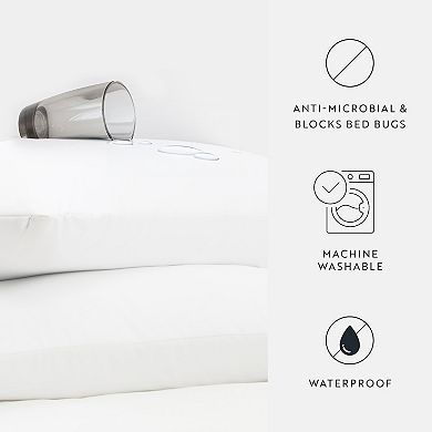 2 Pack Pillow Protectors - Waterproof, Jersey Knit, Zipper Closure, Standard/queen Or King