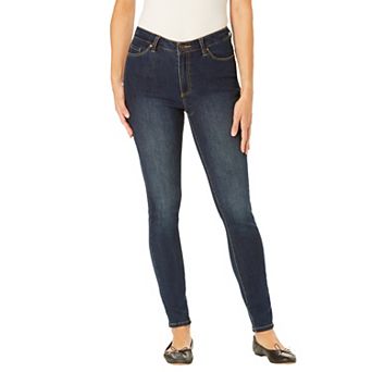 Woman Within Plus Size Slim-Leg Stretch Comfort Denim Five-Pocket Jeans