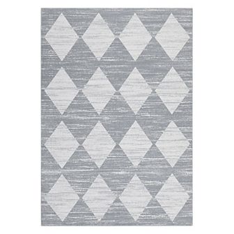 Garvee Modern Geometric Trellis Rug Washable Soft Low Pile Throw Carpet
