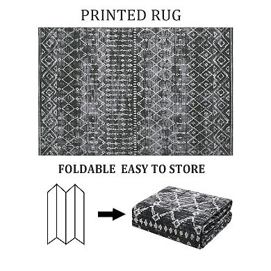 Garvee Vintage Boho Geometric Rug Indoor Soft Non Slip Oriental Carpet Mat