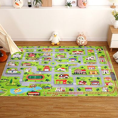 Garvee Educational Car Rug Non Slip Kids Foam Rug