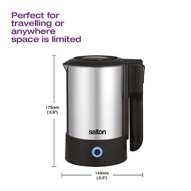 Salton Stainless Steel Travel Kettle 600 Ml