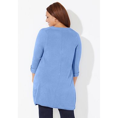 Catherines Women's Plus Size Petite Cashmiracle Cardigan