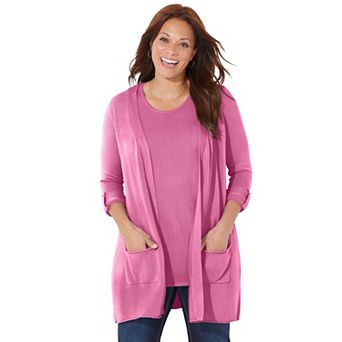 Catherines Women's Plus Size Petite Cashmiracle Cardigan