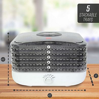 Ronco Turbo Ez-store 5-tray Dehydrator With Convection Air Flow, Food Preserver