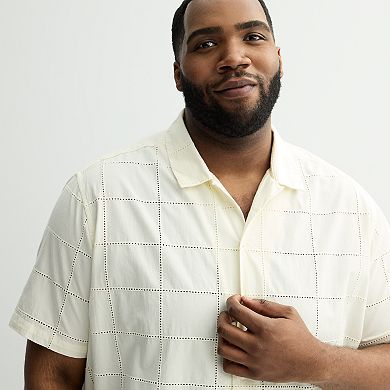 Big & Tall Apt. 9® Short Sleeve Embroidered Camp Collar Shirt
