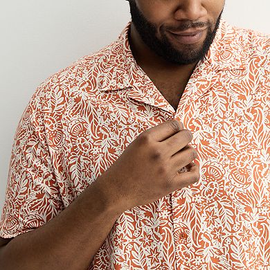 Big & Tall Apt. 9® Short Sleeve Rayon Camp Collar Shirt