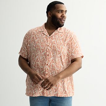 Big & Tall Apt. 9® Short Sleeve Rayon Camp Collar Shirt