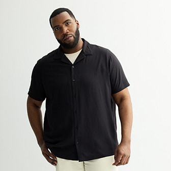 Big & Tall Apt. 9® Short Sleeve Rayon Camp Collar Shirt