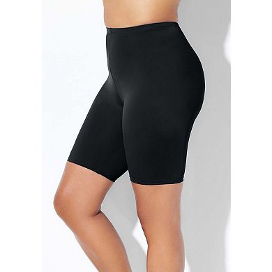 Swimsuits for All Women's Chlorine Resistant Long Bike Short Swim Bottom