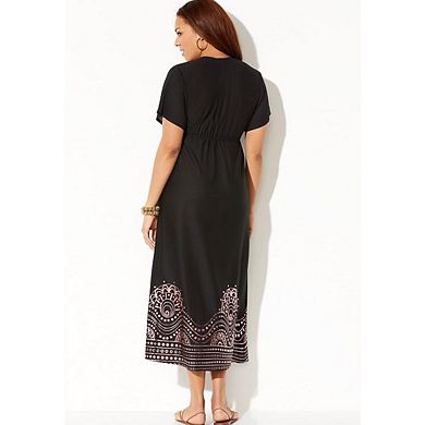 Swimsuits for All Women's Kate V-Neck Cover Up Maxi Dress
