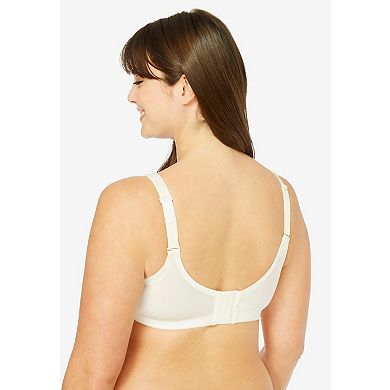 Comfort Choice Women's Plus Size Lace Out Wire Bra