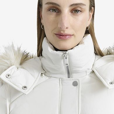 Women's Andrew Marc Faux-Fur Trimmed Puffer Jacket