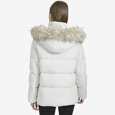 Women's Andrew Marc Faux-Fur Trimmed Puffer Jacket