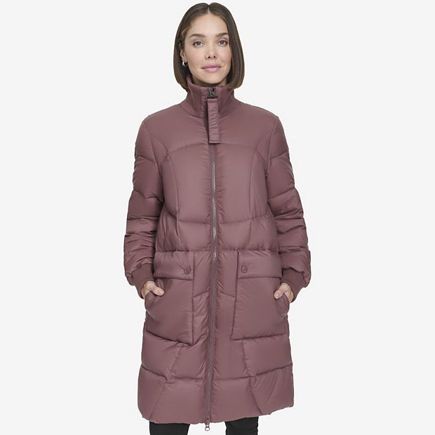 Women's Andrew Marc Knit Collar Puffer Jacket