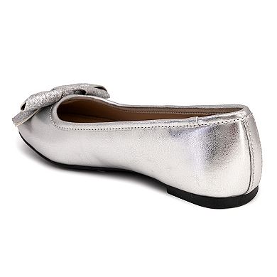 sugar Nilah Girls' Sparkle Bow Ballet Flats