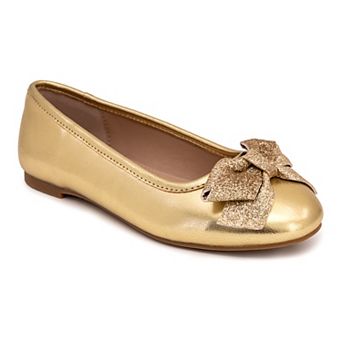 sugar Nilah Girls' Sparkle Bow Ballet Flats