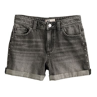 Girls 6-20 SO® High Rise Relaxed-Fit Denim Shorts in Regular & Plus Size