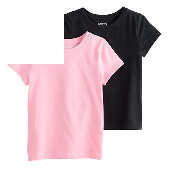 Baby & Toddler Girl Jumping Beans® 2 pk Essential Short Sleeve Tees