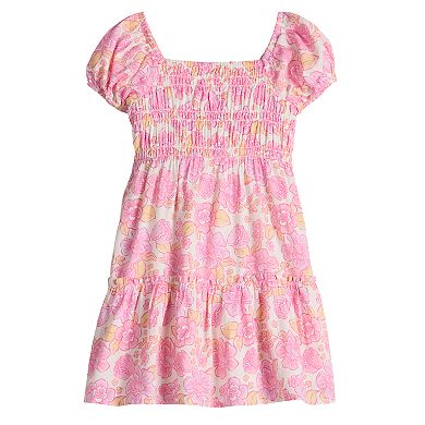 Baby & Toddler Girls Jumping Beans® Smocked Puff Sleeve Tiered Dress