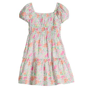 Baby & Toddler Girls Jumping Beans® Smocked Puff Sleeve Tiered Dress
