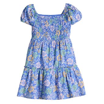 Baby & Toddler Girls Jumping Beans® Smocked Puff Sleeve Tiered Dress