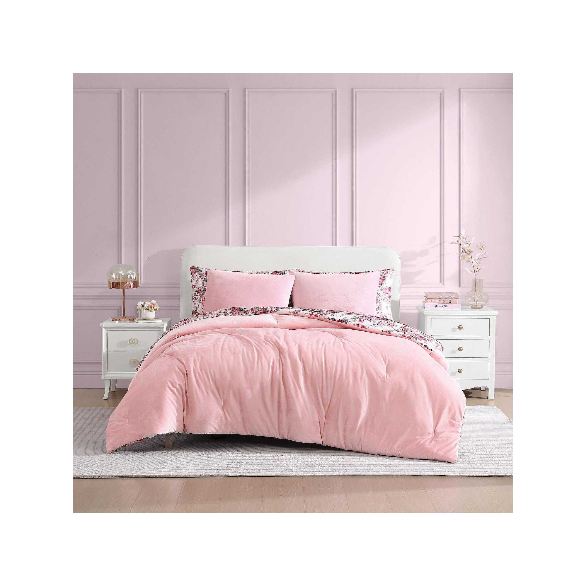 Betsey Johnson Velvet Pink Comforter Set