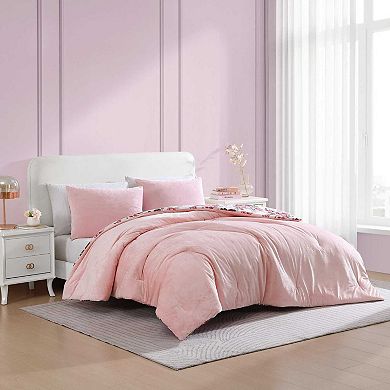 Betsey Johnson Velvet Pink Duvet Set