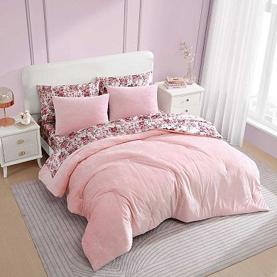 Betsey Johnson Velvet Pink Duvet Set