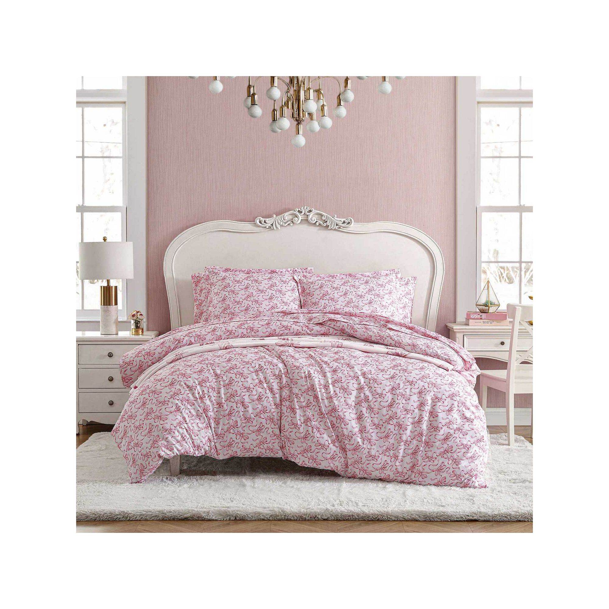 Betsey Johnson Ballet Bows Pink Duvet Set
