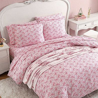 Betsey Johnson Ballet Bows Pink Duvet Set
