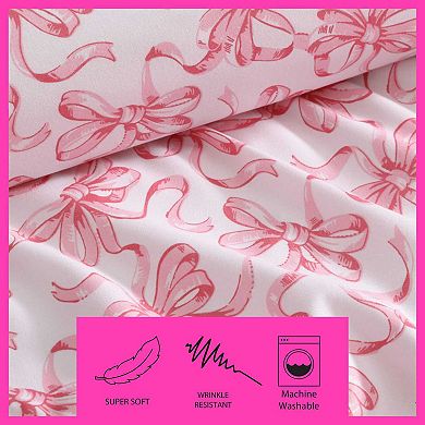 Betsey Johnson Ballet Bows Pink Duvet Set