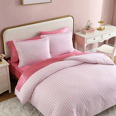 Betsey Johnson Wonderland Stripe Pink Duvet Set