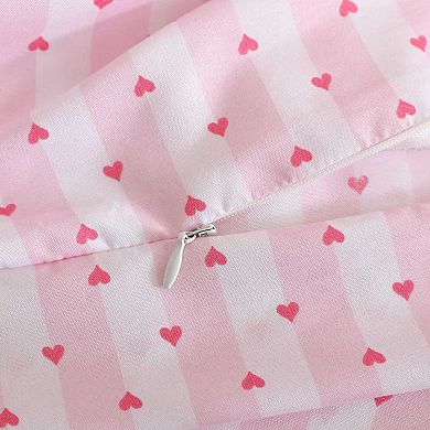 Betsey Johnson Wonderland Stripe Pink Duvet Set