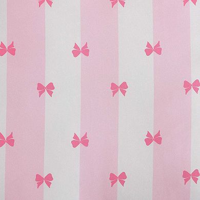 Betsey Johnson Bow Stripe Pink Comforter Set