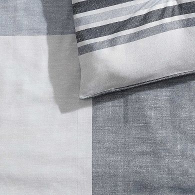 Eddie Bauer Oversized Plaid Grey Comforter Set
