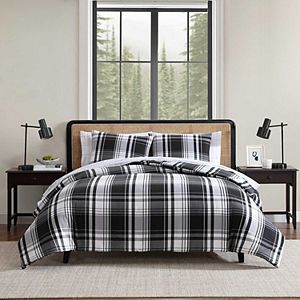 Eddie Bauer Portage Bay Comforter Set - Full/Queen Size, Plaid Print, 100% Cotton With 2 Shams