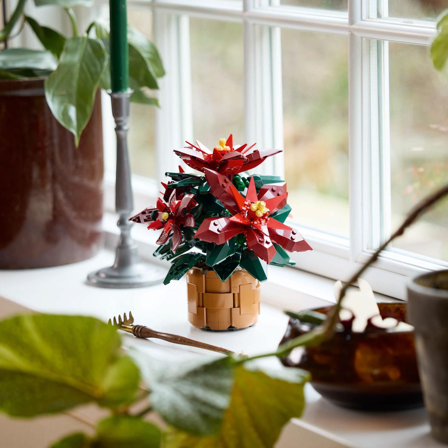 YEABRICKS Kit Luce LED Per Modello LEGO Icons 10370 Poinsettia (Stella Di Natale) - Set Di Illuminazione - 6