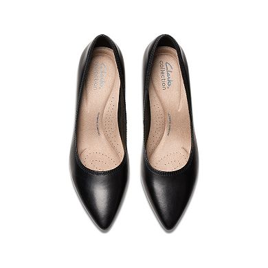 Clarks® Ellanie Hope Women's Leather Block Heel Pumps