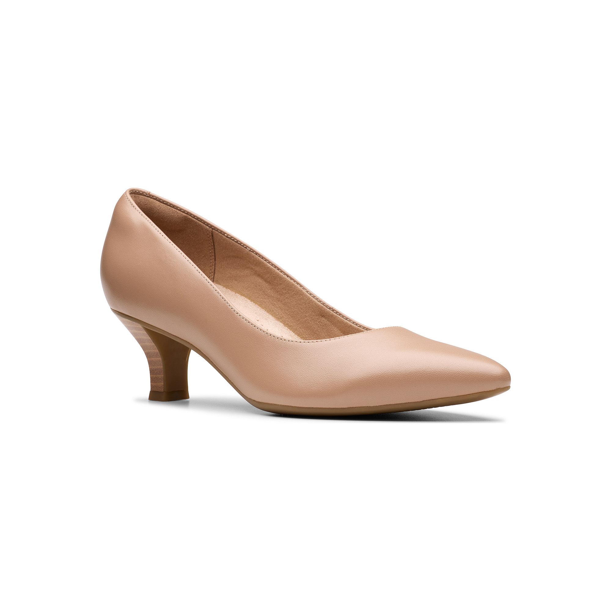 Clarks® Kepley Vine Womens Leather Pumps, Size: 6, Warm Beige
