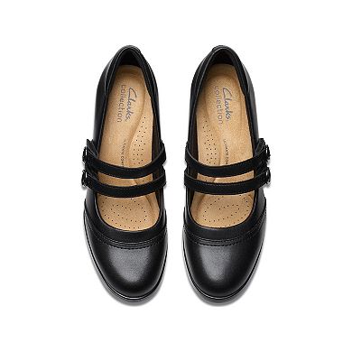 Clarks® Emily 2 Jane Women's Leather Block Heel Shoes