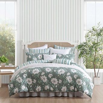 Laura Ashley Wisley Floral Green Bonus Comforter Set