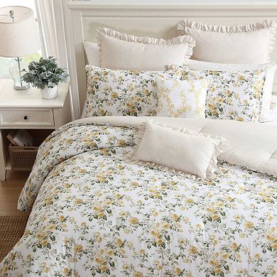 Laura Ashley Roses Gold Bonus Comforter Set