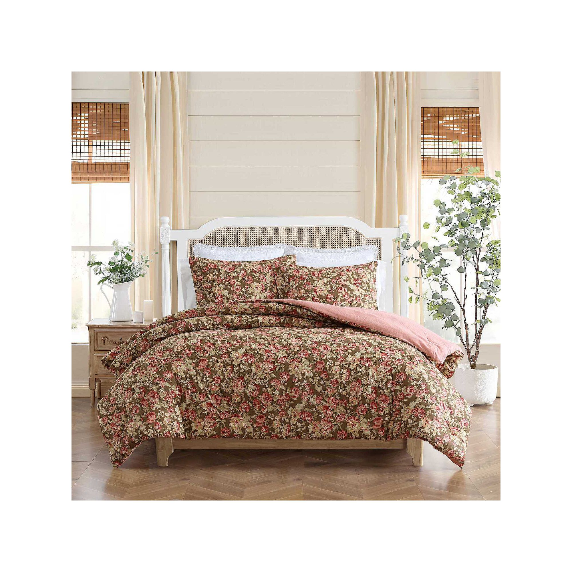 Laura Ashley Bloomsbury Brown Comforter Set with Shams