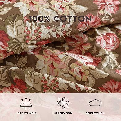 Laura Ashley Bloomsbury Brown Comforter Set with Shams