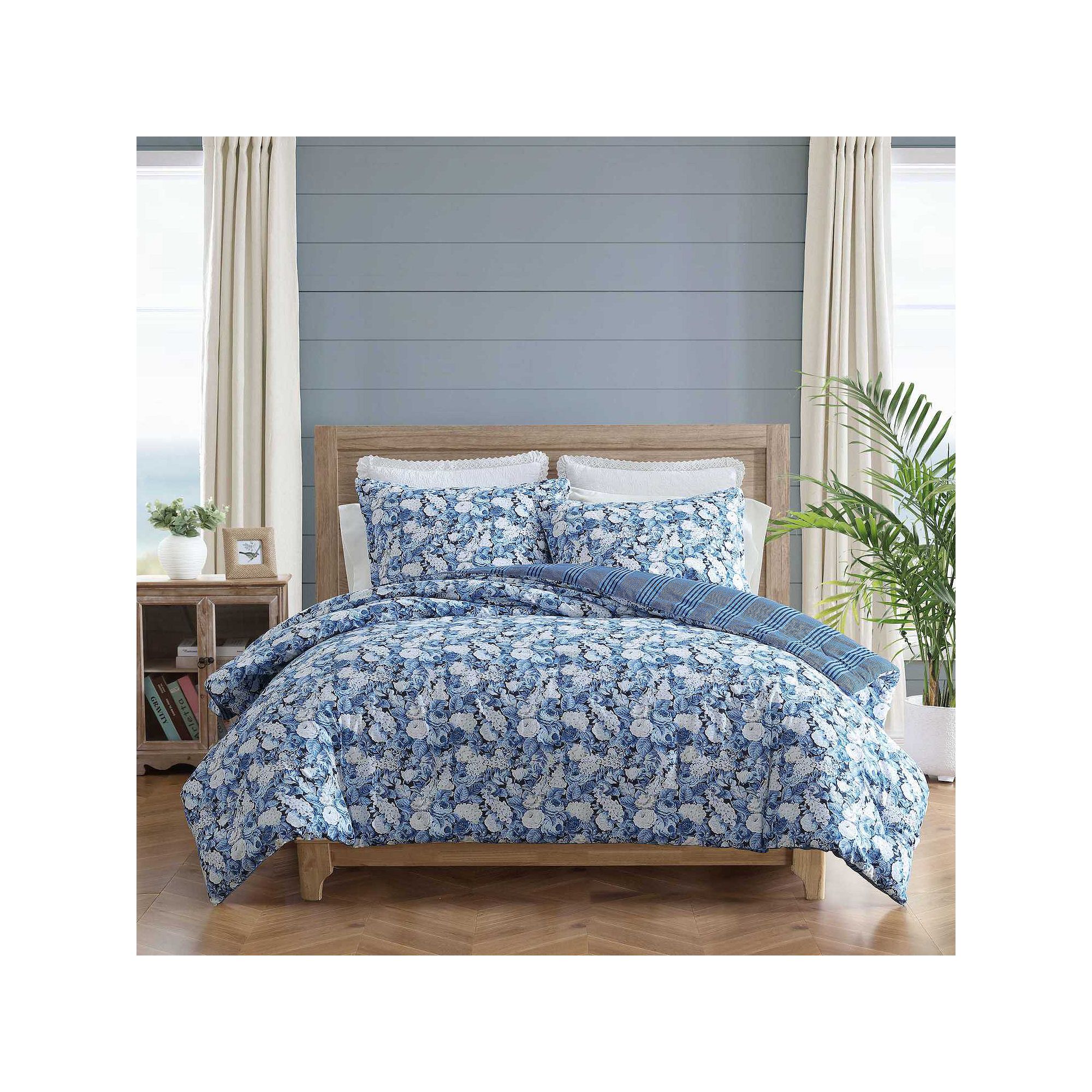 Laura Ashley Sweet Memories Blue Comforter Set with Shams