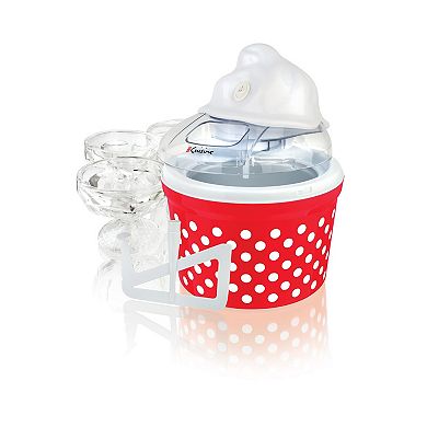 Electric Ice Cream Maker with Glass Cups