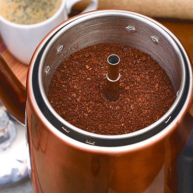 Electric 12 Cup Percolator - Copper Finish - 800 Watts