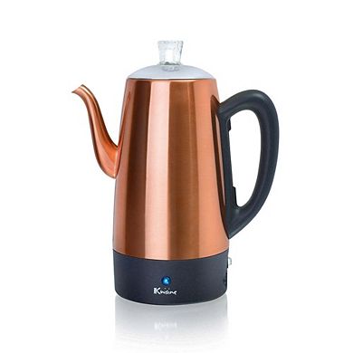 Electric 12 Cup Percolator - Copper Finish - 800 Watts