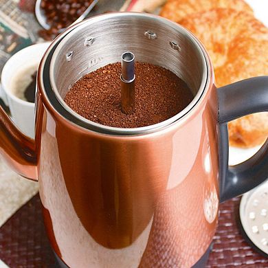 Electric 4 Cup Percolator- Copper Finish - 800 Watts
